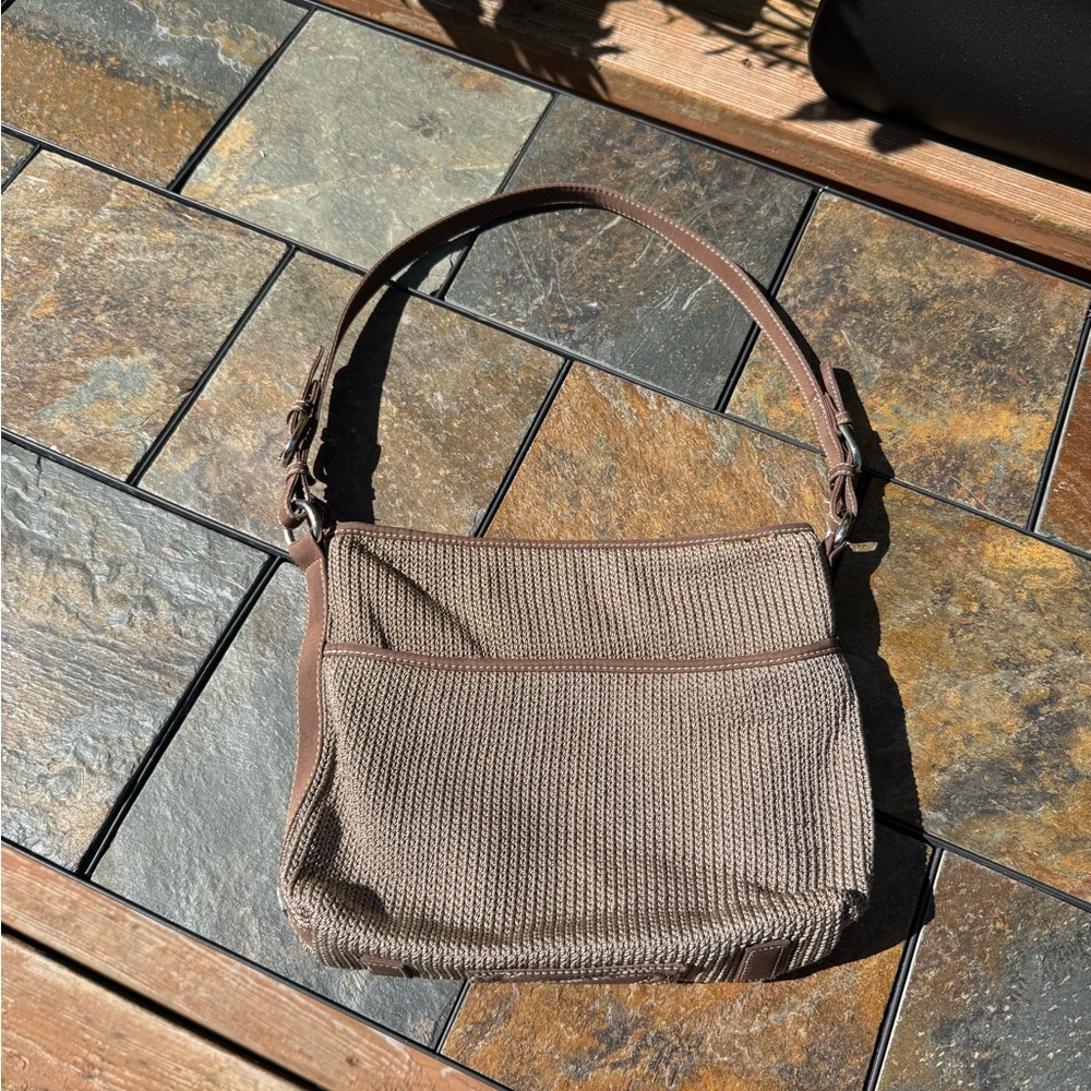 The Sak Modern Classics Tan Knit Shoulder Bag